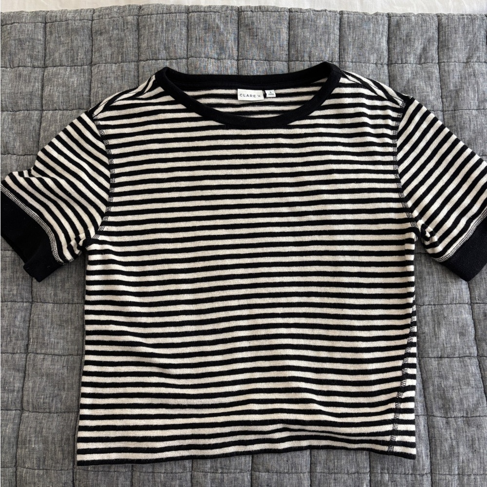 Clare V striped knit tee